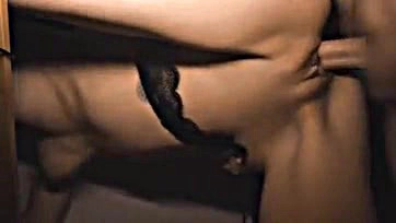 Woman's belly expands during intense sex with ejaculation