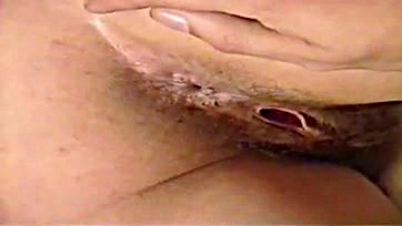 Penetrate after admiring wife's hairy vulva and anus