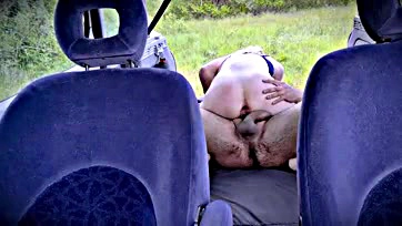 Car sex with blonde, anal, and public exposure