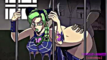 Jolyne's thotting ass gets brutally interrogated