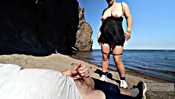 Some dude got busted for flashing on a beach