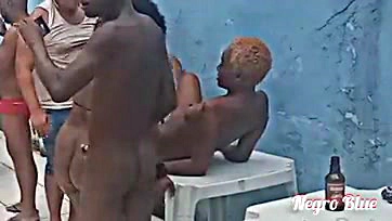 Multiple people engage in group sex in Rio