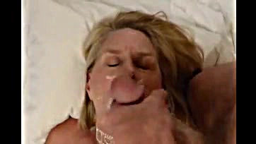 Beth loves cum, takes massive load in mouth