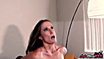 Sofie Marie rides BBC doggystyle, gets pounded hard