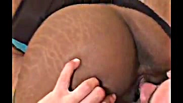 Sultry black woman teases and pleases a man