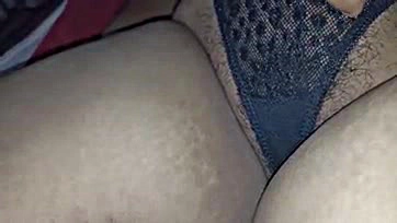 My wife's midnight camel toe caught on 4K cam