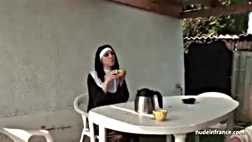 Nun gets brutally screwed by two dudes