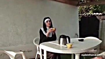 Nun gets brutally screwed by two dudes