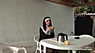 Nun gets brutally screwed by two dudes