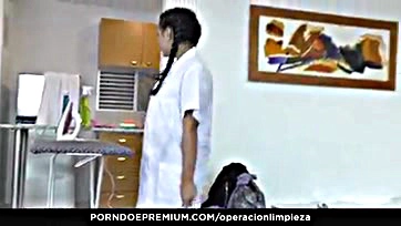 Colombian maid gets brutally screwed by her boss