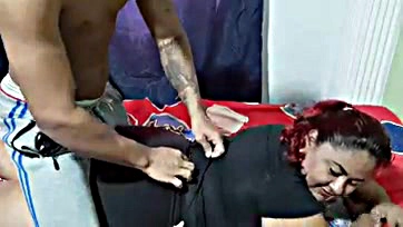 Massage relaxes lady's tight anus and vulva