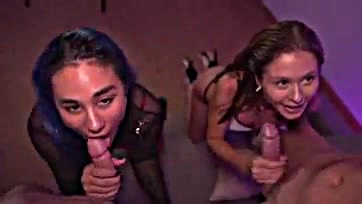 Two women crave large penises and receive them