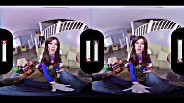 VR gamer girl gets pounded in virtual reality