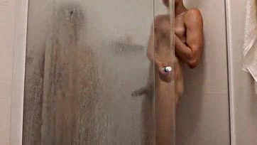 Married woman taking a bath after getting screwed