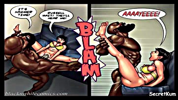 A big black dick hammers a shy p.a.w.g