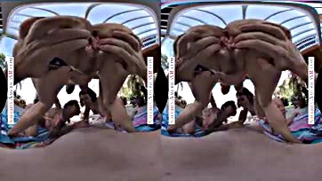 Fetish-filled fun with three sultry poolside vixens