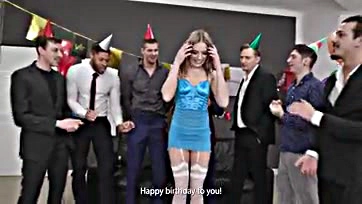 Lana's birthday surprise: rough sex and deep anal