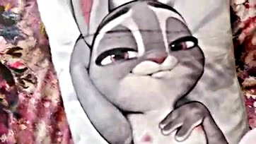 Boy masturbates, cums loudly while Judy Hopps watches