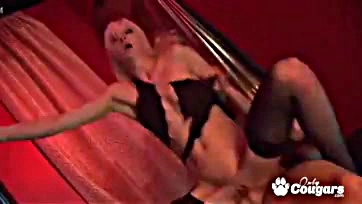 Stripper's aggressive booty bangs a patron in the club