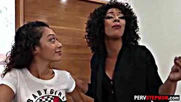 Misty Stone gets horny with stepdaughter, no brother