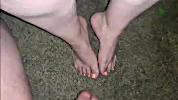 Sexy Latina foot fetish POV cumshot explicit content