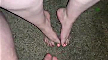 Sexy Latina foot fetish POV cumshot explicit content