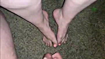 Sexy Latina foot fetish POV cumshot explicit content