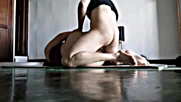 I gave my yoga student a huge cock tease