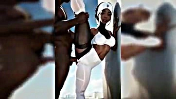 Explicit 3D animation of nun sex without censorship