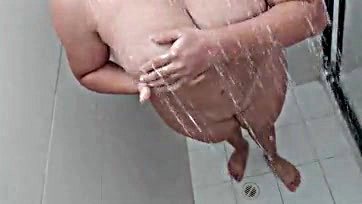 My fat aunt's hidden cam caught her massive ass