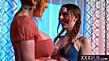 Lesbians Lauren & Lily engage in explicit oral sex