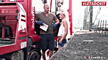 MILF Victoria gets horny and fucks a truck guy