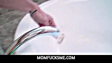 Mom's stepson shaves and tastes her mature, busty pussy