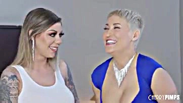 Karma Rx talks about her massive tits and cock worship