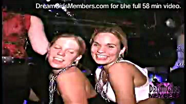 College girls flash breasts, buttocks, and genitalia at party