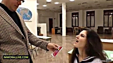 Freshman Francesca gets rough, nasty sex during exam