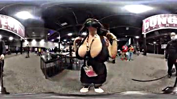 Sexy Sarah's explicit Arab body on display at EXXXotica