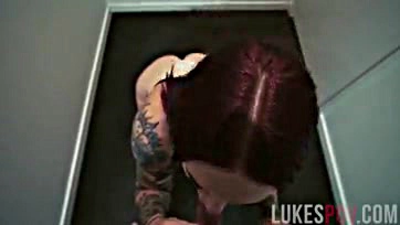 Redhead blows massive load of cum