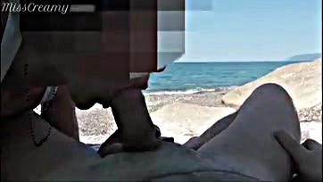 Teen girl publicly blows dude on beach, gets busted