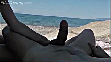 Teen girl publicly blows dude on beach, gets busted