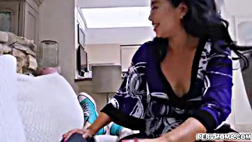 Lucky Starr gives sensual massages to her stepson