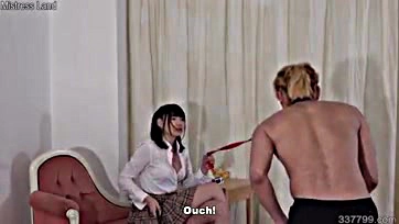 Perverted Japanese dude corrupts innocent tutor, gets her kinky