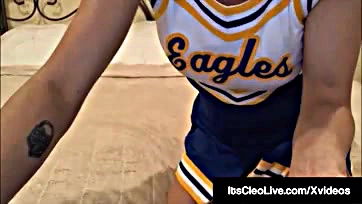 Cheerleader Cleo craves raunchy cheerleading sex