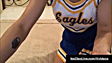 Cheerleader Cleo craves raunchy cheerleading sex