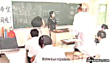 Teacher sucks student's erect cock in naughty act