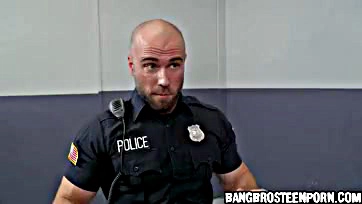 Sexy cop interrogation sparks intense arousal