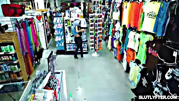 Teen shoplifter gets brutally punished by creepy cop