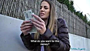 Eveline Dellai gets fucked by stranger for cash