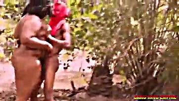 African pastor's wife gets naughty in the bush