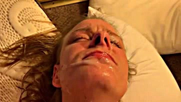 Girls get cum-covered facials in slow motion